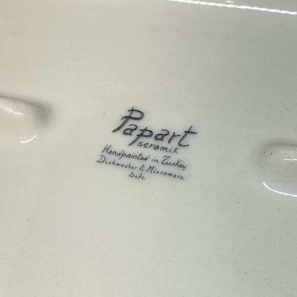 PapArt Seramik Ceramics Oranges Botanical Serving Platter Hand Painted Tray Dish - Picture 6 of 8